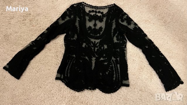 Дантелена блуза, снимка 3 - Блузи с дълъг ръкав и пуловери - 39113842