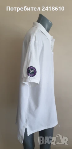 POLO Ralph Lauren Wimbledon Pique Cotton Custom  Fit Mens Size 2XL ОРИГИНАЛ! Мъжка Тениска!, снимка 3 - Тениски - 50781921