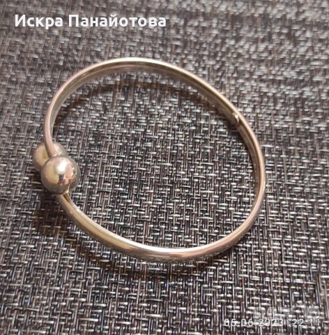 Продавам дамска сребърна регулируема гривна, проба 925, 8 гр., снимка 4 - Гривни - 41814166