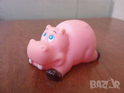 Гумено розово хипопотамче