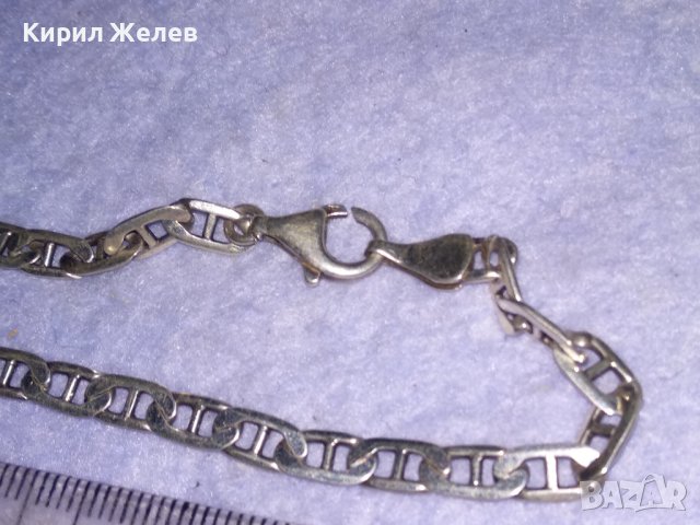 ЕЛЕГАНТНА СРЕБЪРНА ГРИВНА СРЕБРО 925 с БЯЛА ПОЗЛАТА ЗДРАВА МАЙСТОРСКА ВИНТИДЖ АРТ ПЛЕТКА 38537, снимка 8 - Гривни - 41638450