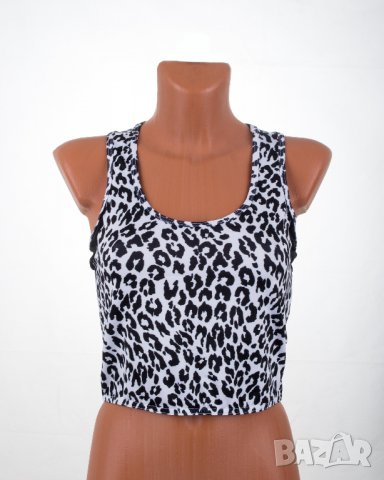 Черно-бял топ 200 DEN марка Bas Black , снимка 2 - Потници - 38689148