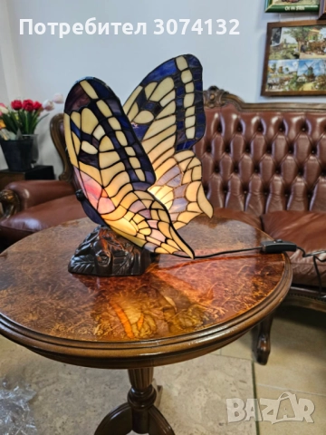 Нощна лампа Тифани, снимка 2 - Настолни лампи - 52421432