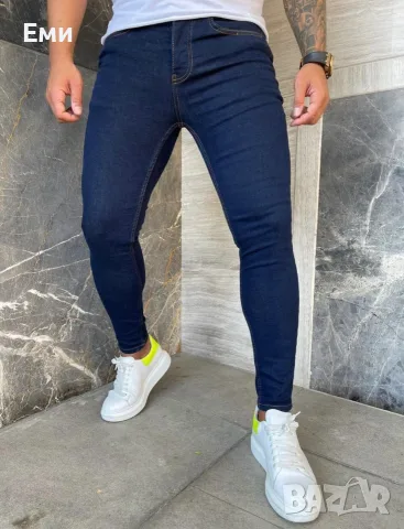 Нови мъжки еластични дънки Slim Fit - 30,31,32,33 (размер)