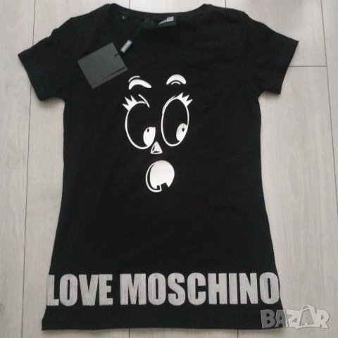 Памучна дамска тениска Love Moschino размер S, снимка 1 - Тениски - 41832617