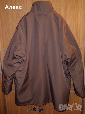 Сиво мъжко палто 4XL с махаща се подплата, снимка 2 - Палта - 39036786