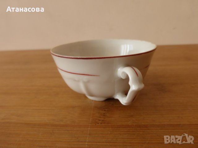  Колекционерска чаша за кафе български порцелан Сталин Видин 1957 г, снимка 3 - Чаши - 41828706