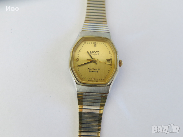 Рядък ретро часовник BWC Swiss Flatline II Quartz 153008, унисекс, снимка 13 - Мъжки - 44685540