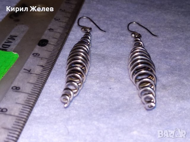 НЕЖНИ СПИРАЛОВИДНИ АРТИСТИЧНИ СРЕБЪРНИ ОБЕЦИ СРЕБРО 925 ФИНА РЪЧНА ХУДОЖЕСТВЕНА ИЗРАБОТКА 38724, снимка 10 - Обеци - 41741640
