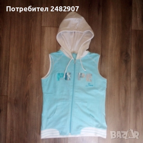 Дамско елече с качулка, снимка 3 - Елеци - 52107086