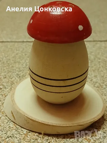 Дървена солничка гъбка, снимка 1