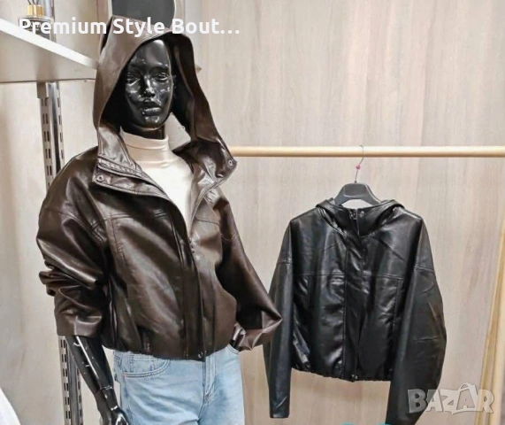 кожен бомбър яке 