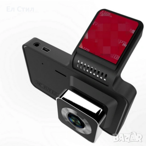 Видеорегистратор DUAL LENS FULL HD1080 с 3 лещи и нощно виждане, снимка 3 - Аксесоари и консумативи - 53565380