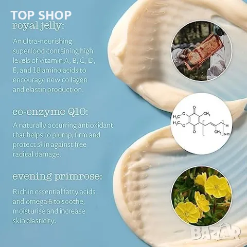 Нов Влагозадържащ Крем за Лице с Коензим Q10 50ml Грижа кожа Красота, снимка 5 - Козметика за лице - 49956835