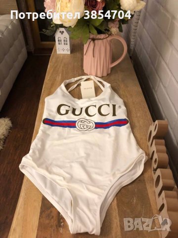 Gucci Women's Natural Fake Logo Front Swimsuit*Цял Бански Гучи ХС,С, снимка 8 - Бански костюми - 42488744