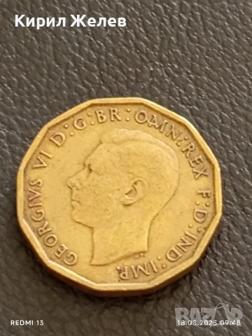 Две монети 3 пенса 1942г. Великобритания/ 1 долар 2004г. Мексико за КОЛЕКЦИЯ 19676, снимка 4 - Нумизматика и бонистика - 51399706