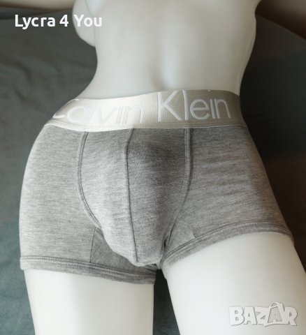 Calvin Klein S мъжки боксер в сив цвят с широк колан с лого на бранда, снимка 10 - Бельо - 41511729