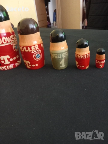 Матрьошки Левандовски,Мюлер,Ноер,Кимих и Кнаври-сувенир от дърво, снимка 2 - Футбол - 53844727