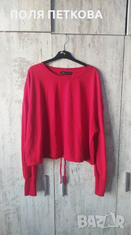 Червена блузка, снимка 5 - Блузи с дълъг ръкав и пуловери - 40399335