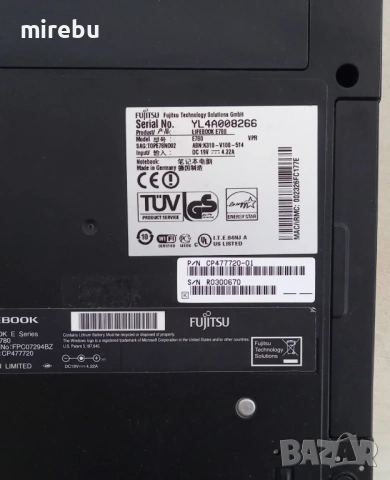 Лаптоп Fujitsu LifeBook E780 + подарък тонколони, снимка 5 - Лаптопи за дома - 53707489