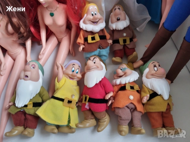 💖Винтидж кукли Дисни принцеси Disney Simba Снежанка джуджета Бел Ариел Аврора Покахонтас, снимка 4 - Кукли - 53467972