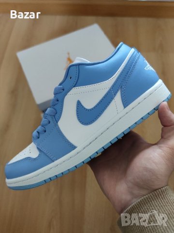 Nike Air Jordan 1 Low UNC Blue Сини Бели Обувки Маратонки Размер 40 Нови Оригинални Обувки Найк, снимка 4 - Маратонки - 40312788