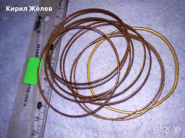 КОМПЛЕКТ ПОМЕДНЕНИ и БРОНЗИРАНИ ОРИЕНТАЛСКИ ОРНАМЕНТИРАНИ СТОМАНЕНИ ГРИВНИ 37511, снимка 8 - Гривни - 40813915