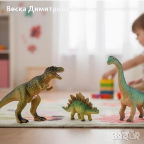 Детски комплект фигурки динозаври със звук – DINOSAUR ERA 6 броя, снимка 4 - Фигурки - 52175616
