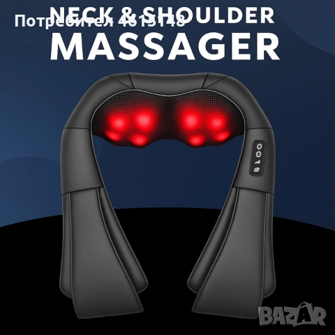 Електрически шиацу масажор за шия, рамене, гръб и тяло, снимка 2 - Друга електроника - 51997826