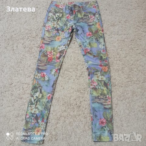 Дънки с принт, размер L