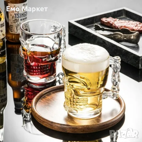 Уникална стъклена халба - Промоция за 2 бр, снимка 6 - Чаши - 48905387