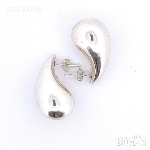 луксозен модел обеци, изработени от сребро 925, снимка 2 - Обеци - 51616772