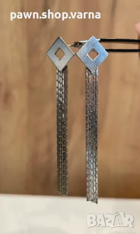 Сребърни обеци 925 проба 5,23 г. - Заложна къща Галерия 65, Варна