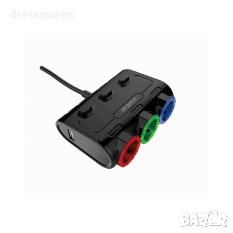MCL36 Троен разклонител за запалка с волтметър и USB, снимка 4 - Аксесоари и консумативи - 44808139