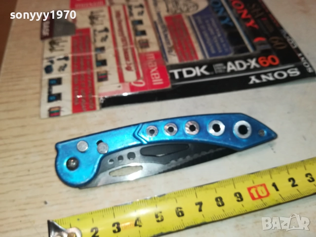 СИНЯ МЕТАЛНА НОЖКА-АВТОМАТИЧНА 0509251709, снимка 12 - Оборудване и аксесоари за оръжия - 51618125