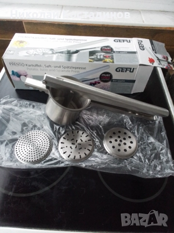 Стоманена преса за картофи, плодове - последна бройка, снимка 3 - Аксесоари за кухня - 52328088
