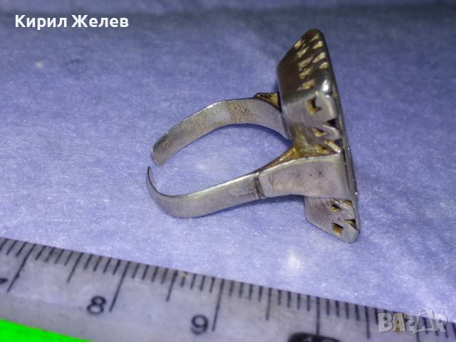 РАЗКОШЕН Старинен АРТ НУВО ФЛОРАЛЕН Регулируем СРЕБЪРЕН ПРЪСТЕН с Буква М Висока ПРОБА СРЕБРО 40645, снимка 8 - Антикварни и старинни предмети - 42656986