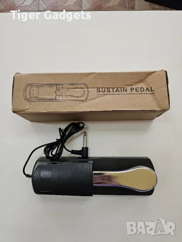 Универсален Sustain Pedal за електронни клавири и дигитални пиана – 6.35 мм, черен, снимка 3 - Други - 56117009