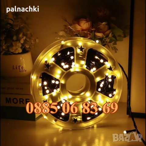 Коледни лампички 20 метра на макара, бяла светлина, водоустойчиви, снимка 4 - Декорация за дома - 52327376