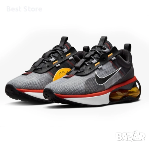 Nike Air Max 2021 - Цвят Сиво, Червено и Жълто Мъжки Маратонки 40-45 Номер , снимка 3 - Маратонки - 52732601