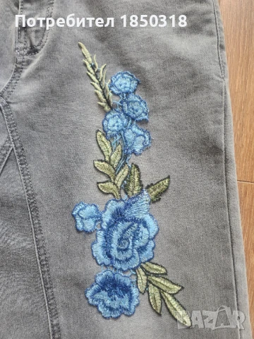 Дънкова пола с бродерия , снимка 2 - Поли - 50950406