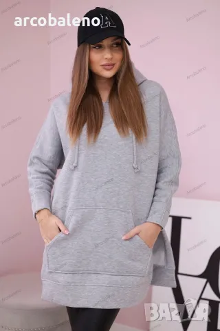 Дамски изолиран суичър с цепки отстрани, 15цвята , снимка 17 - Суичъри - 48434554