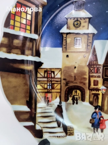 Порцеланова чиния "Frohe Weihnachten"  "Весела Коледа" на Kahla., снимка 6 - Други ценни предмети - 52396534