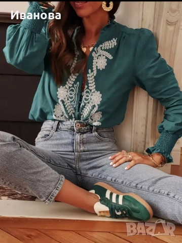 Нова дамска блуза-риза , снимка 4 - Ризи - 51877024