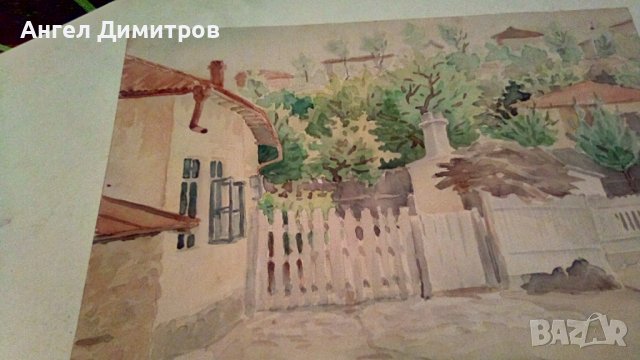 Ангел Ботев картина акварел 1949 г, снимка 5 - Картини - 38970560