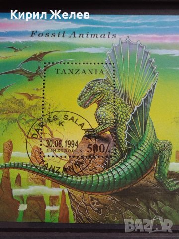 Пощенска блок марка Fossil Animals TANZANIA перфектно състояние рядка за КОЛЕКЦИЯ 37334, снимка 3 - Филателия - 40396737