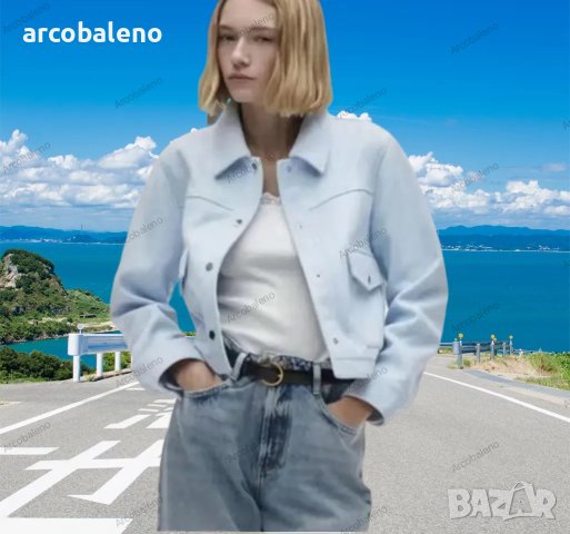 Ново дамско универсално меко яке с дълги ръкави и ревери, 7цвята , снимка 6 - Якета - 42226040