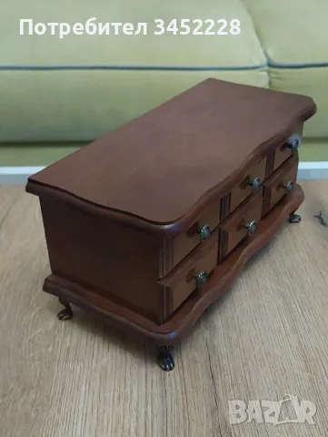 кутия за бижута дървена за ценители отлична , снимка 5 - Антикварни и старинни предмети - 49454905