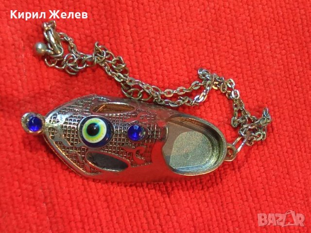 Късметлийска сребриста фигурална висулка ОРИЕНТАЛСКИ СТИЛ ЧЕХЪЛ с ВЕРИЖКА 32097