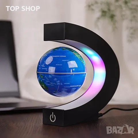 Левитираща лампа - Плаващ глобус,C-образна антигравитационна магнитна лампа,цветни LED светлини, снимка 7 - Декорация за дома - 48645029